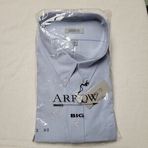 Arrow Dover light blue long sleeve dress shirt size 22 34-35 Big